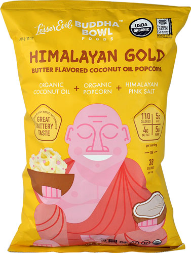 LesserEvil Organic Buddha Bowl™ Foods Himalayan Gold Popcorn Butter ...