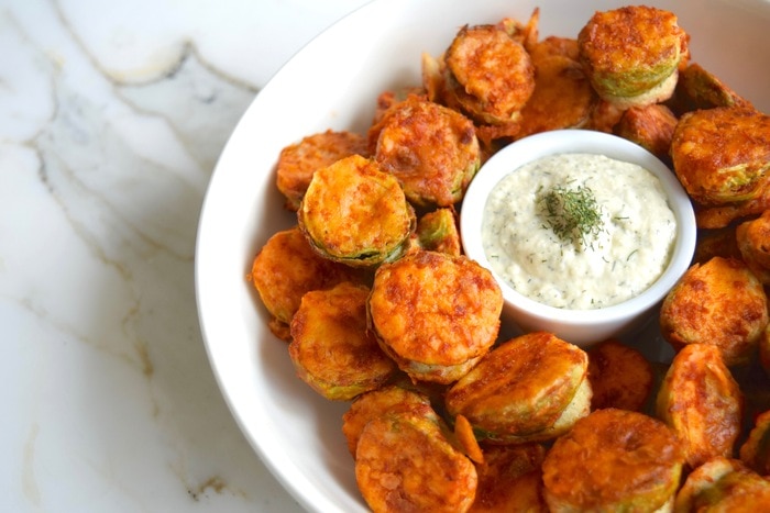 Homemade Vegan Buffalo Brussels Sprouts and Cashew-Dill Dipping Sauce | Vitacost.com/Blog