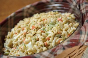 Gluten-Free Stuffing Recipe with Brown Rice Pasta in Big Bowl | Vitacost.com/blog