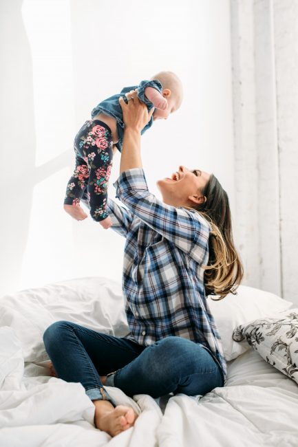 Health Coach Jess Baumgardner Plays with Baby Health Coach Jess Baumgardner Plays with Young Daughter