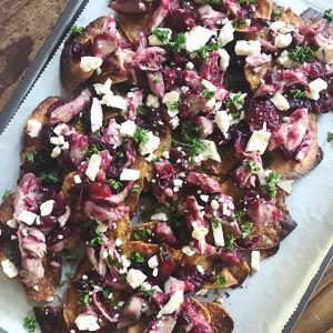 What to Do with Leftover Turkey? Make These Nachos with Cranberry Sauce & Feta #recipes | Vitacost.com/blog