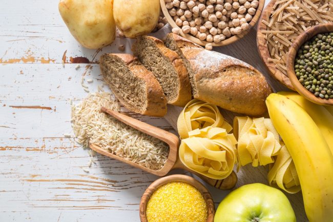 Are Carbs Bad for Weight Loss?  Are Carbs Bad? This White Wood Table of Bread, Pasta, Fruits & Legumes is an Example of Good Complex Carbohydrates | Vitacost.com/blog