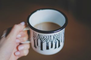 Woman’s Hand Holds a Mug of London Fog Tea Drink #recipe | Vitacost.com/blog