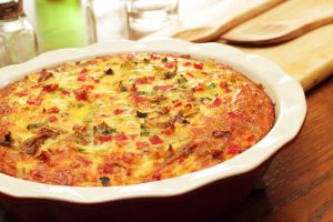 Egg, Bacon & Vegetable Paleo Frittata on Table | Vitacost.com/blog