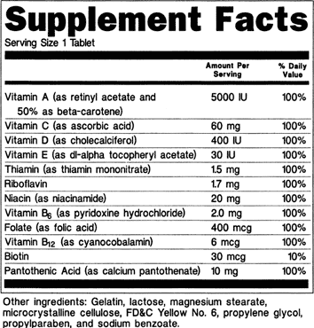 Example of a Supplement Facts Panel | Vitacost.com/blog