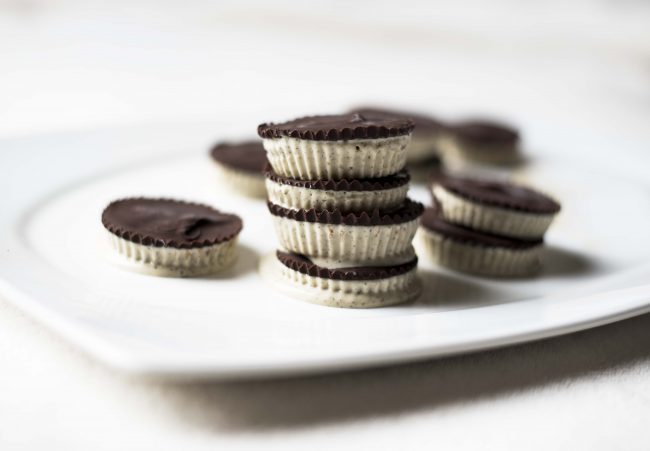 Homemade Peppermint Patties with Protein Homemade Peppermint Patties Stacked on Top of Each Other on White Plate | Vitacost.com/blog
