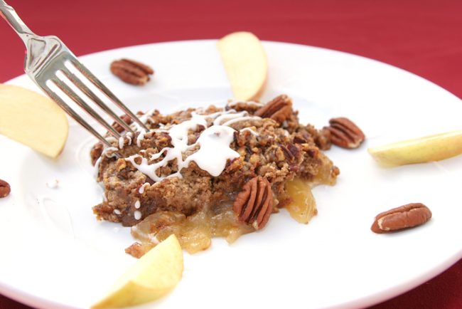 Fried Apples with Cinnamon, Pecans and Cashew Cream Drizzle | Vitacost.com/blog
