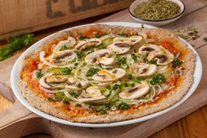 Paleo Pizza with Mushrooms, Onions & Pesto | Vitacost.com/blog