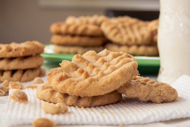 Peanut Butter Cauliflower Cookies Recipe Stack of Peanut Butter Cauliflower Cookies on White Plate | vitacost.com/blog