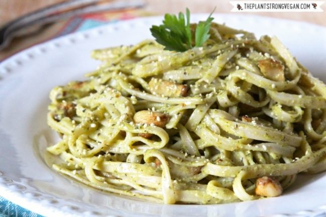 Hemp Seed Pesto Vegan Alfredo with Roasted Garlic Vegan Alfredo Pesto Pasta with Roasted Garlic Cloves | Vitacost.com/blog