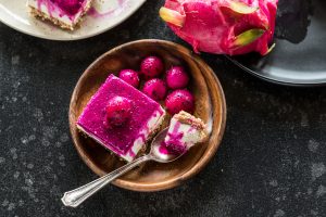 Homemade Vegan No-Bake Dragon Fruit Cheesecake Bars | Vitacost.com/Blog