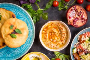 Dinner Table Featuring a Healthy Mediterranean Feast | Vitacost.com/Blog