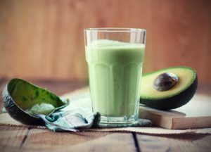Avocado milk in glass