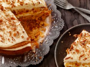 Homemade Gluten-Free Carrot Layer Cake with Vanilla Cream Filling | Vitacost.com/Blog