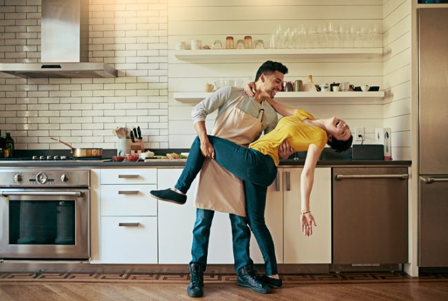Couple Dancing in Kitchen as Way to Improve Libido and Female Enhancement | Vitacost.com/blog