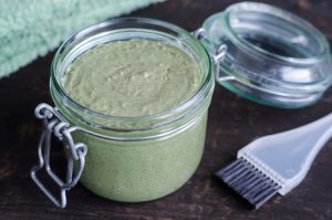 Face Mask in Glass Jar on Wood with Brush | Vitacost Blog