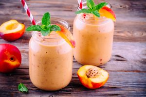 Creamy Peach Smoothie with Protein in Mason Jar | Vitacost.com
