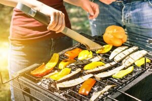 Woman Grilling Vegetables at a Vegan Cookout | Vitacost.com/Blog