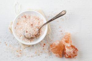 Himalayan Pink Salt Rock Next to Bowl of Himalayan Pink Salt | Vitacost.com/Blog