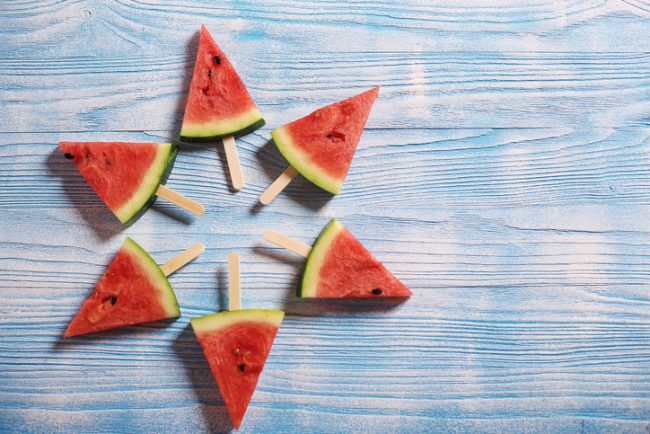 Watermelon on Ice Pop Sticks Arranged in Star Shape | Vitacost.com/Blog