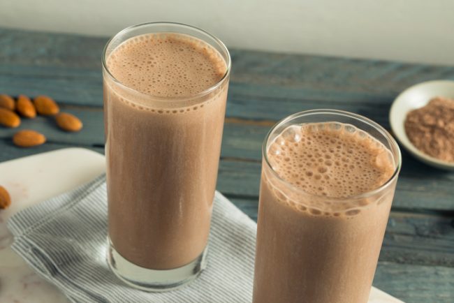 Chocolate Milkshakes with Bone Broth in Glasses | Vitacost.com/blog