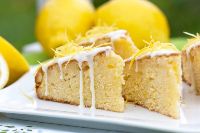 Slice of Lemon Cake with White Chocolate Glaze | Vitacost.com/blog