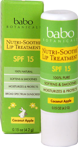 Babo Botanicals Nutri-Smooth™ Lip Treatment SPF 15 Coconut Apple | Vitacost.com/Blog