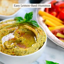 Homemade Easy Lemon-Basil Hummus | Vitacost.com/Blog