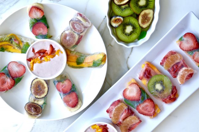 Homemade Fruity Spring Rolls with Strawberry-Mango Dipping Sauce | Vitacost.com/Blog