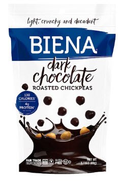 Biena Roasted Chickpea Snacks Dark Chocolate