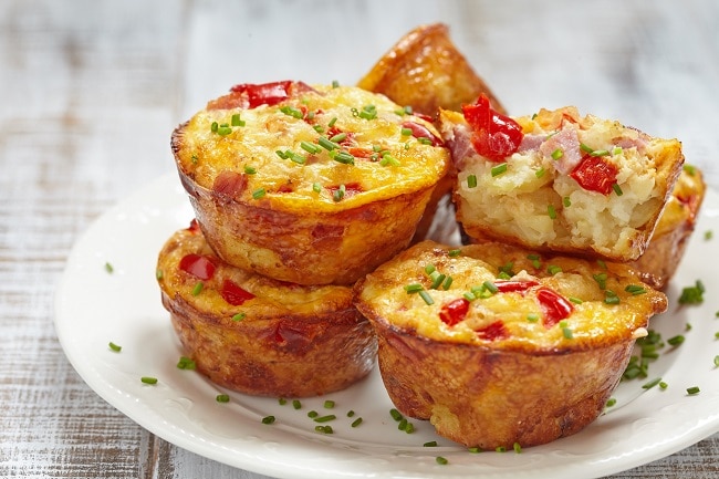 Egg Muffins with Red Pepper & Ham Egg Muffins with Red Pepper & Ham on Plate | Vitacost.com/blog