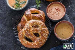 Giant Soft Pretzels with Dipping Sauce Trio | Vitacost.com/Blog