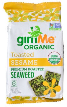 GimMe Organic Toasted Seaweed Snacks Sesame