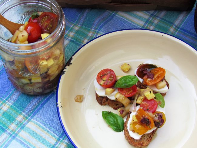 How to Make a Bruschetta Toppings Bar Summer Squash Bruschetta Topping | Vitacost.com/Blog
