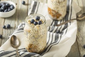 Oatmeal in Jar with Fresh Blueberries on Top | Vitacost Blog
