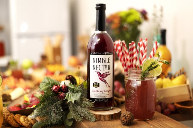Grazing Table: How to Create a Lavish Food Buffet Holiday Grazing Table With Greenery and Nimble Nectar Mixer Bottle | Vitacost.com/blog