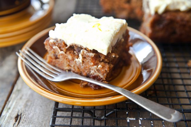 Frosted Brownie on Plate with Fork | Vitacost Blog
