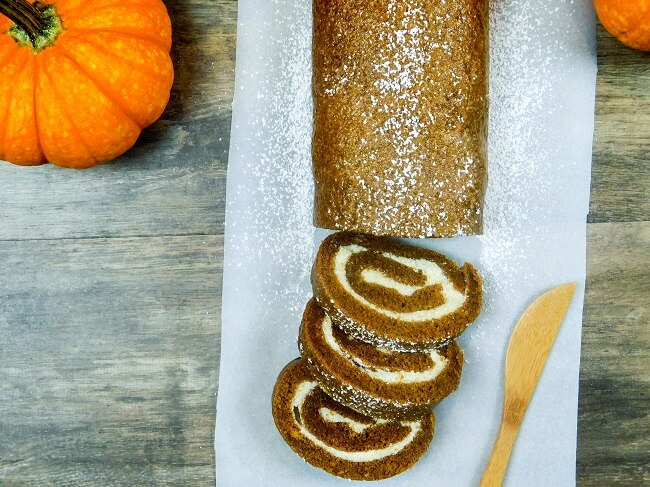 Vegan Pumpkin Swiss Roll Cake Homemade Vegan Pumpkin Swiss Roll Cake | Vitacost.com/Blog
