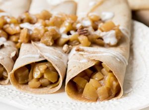 Apple Crepes with Whipped Coconut Cream Topping | Vitacost.com/blolg
