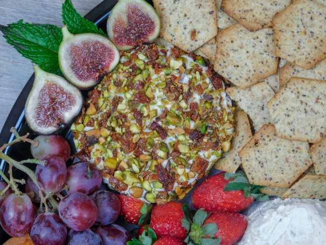 Cashew Cheese Recipes + Cheese Platter Ideas Homemade Pistachio & Sun-dried Tomato Holiday “Cheese” Spread | Vitacost.com/Blog