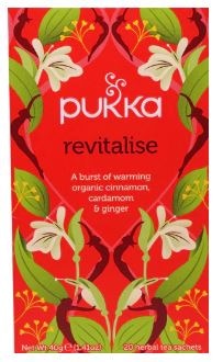 Pukka Revitalise Cinnamon Cardamom & Ginger Herbal Tea | Vitacost.com/Blog