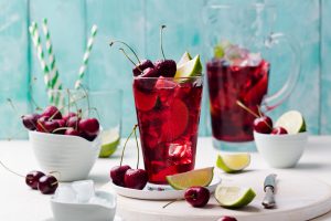 Sparkling Mocktails With Cherry and Lime | Vitacost Blog