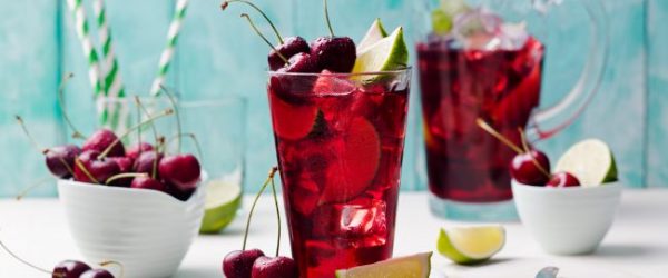 Sparkling Mocktails With Cherry and Lime | Vitacost Blog
