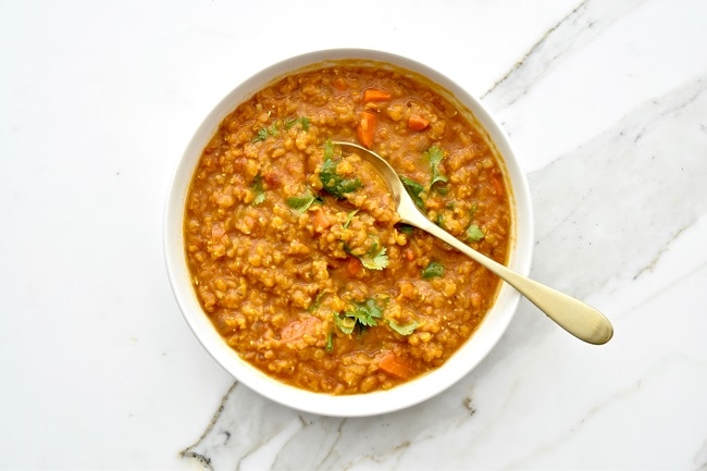 Easy Red Lentil Soup Recipe (Vegan) Homemade Vegan Red Lentil | Vitacost.com/Blog