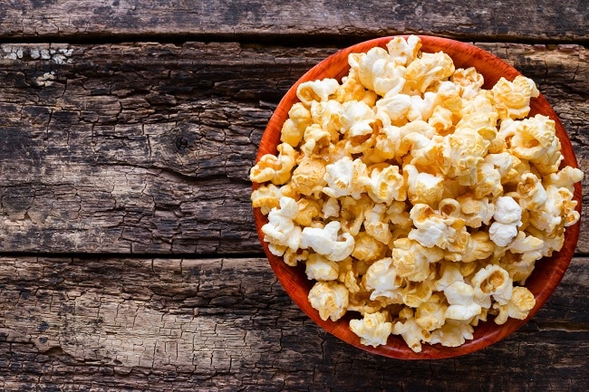 Homemade Stovetop Turmeric Popcorn Recipe Bowl of Homemade Stovetop Turmeric Popcorn | Vitacost.com/Blog