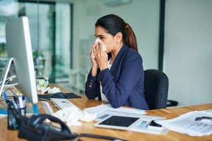 Young Woman Needs Tips to Stay Healthy During Flu Season | Vitacost.com/blog