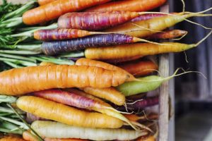 What is Urban Farming Demonstrated by Crate of Colorful Carrots Grown in a Community Garden | Vitacost Blog