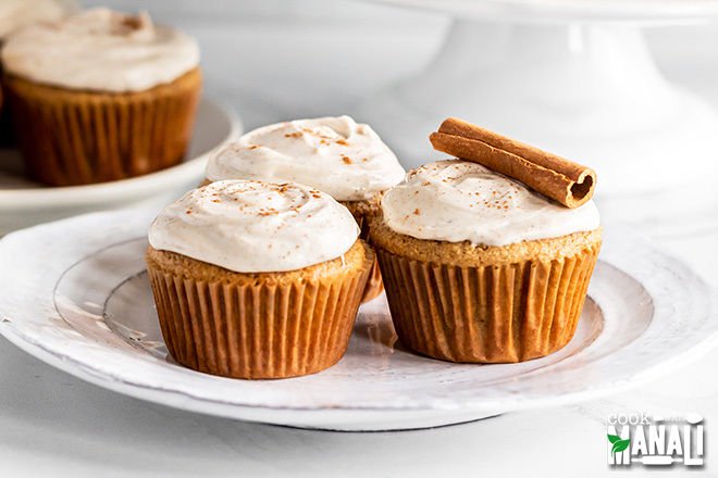 Homemade Chai-Spiced Cupcakes with Greek Yogurt Frosting | Vitacost.com/Blog