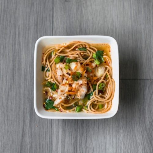 Kimchi and ChickpeaNoodle Soup (Vegan & GlutenFree)