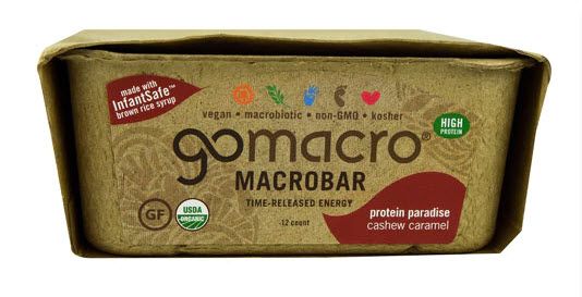 Go Macro Organic Macrobar, Protein Paradise Cashew Caramel | Vitacost.com/blog
